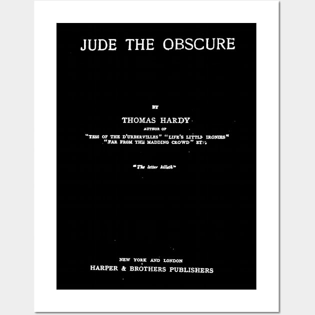 HIGH RESOLUTION Jude the Obscure Thomas Hardy Title Page Wall Art by buythebook86